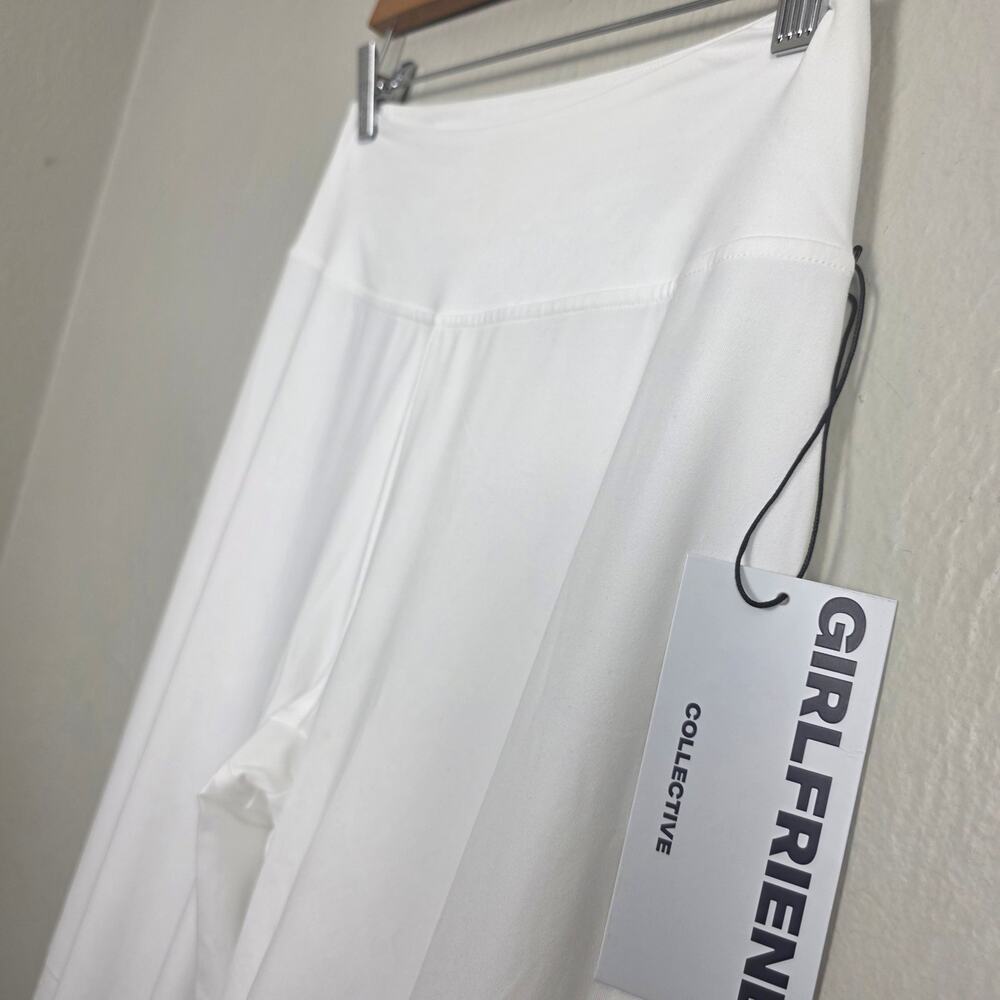 NWT Girlfriend Collective High Rise Wide Leg Pant White Small - Picture 5 of 12